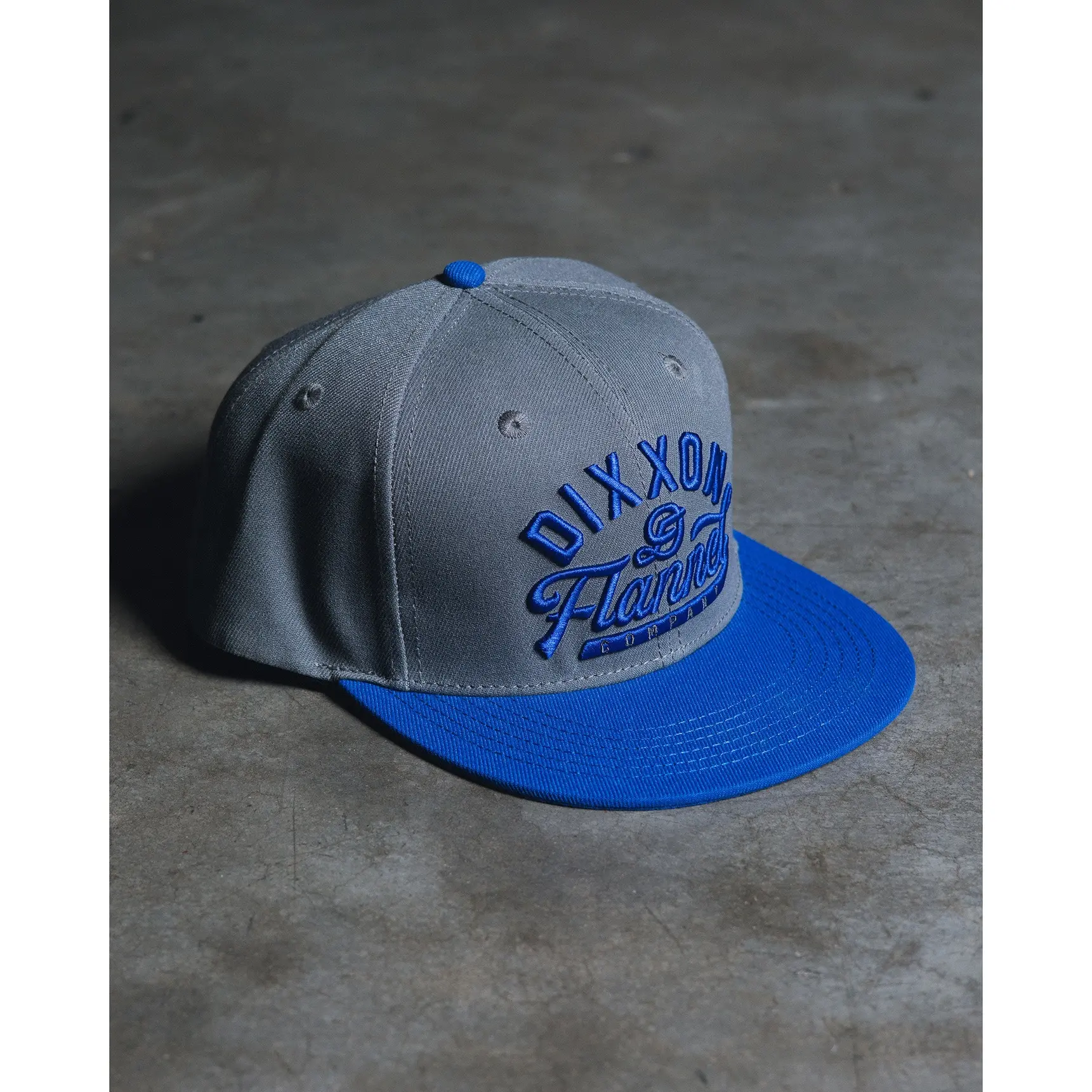 Royal Blue Pastime Flat Bill Snapback - Gray