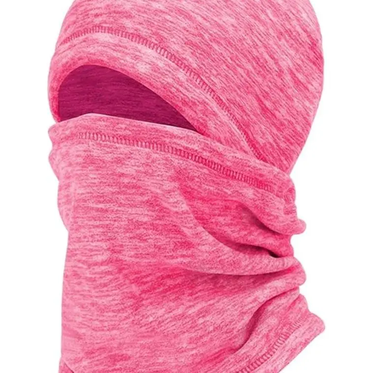 Mysuntown Pink Full Balaclava Ski Mask - Polyester Adjustable Colorblock Winter Hat, Breathable Warm Thermal Windproof for Men, Hiking & Cold Weather Skiing, Outdoor Wear
