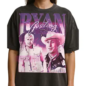 Ryan Gosling Ken Cowboy Vintage T-Shirt – Barbie Inspired Pink Retro Aesthetic Unisex Tee