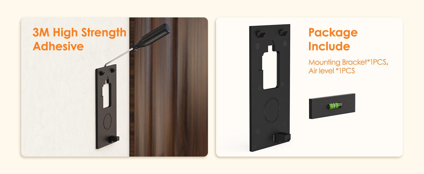 Adhesive Video Doorbell Mount for Ring Battery Doorbell (2024 Release), No Drilling Camera Door Mounting Holder Bracket Accessories for Apartments Office Houses