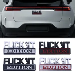 Fvck IT Edition Emblem, 3D Sticker Decal Car Exterior Emblems Badge, Fvck-IT Edition Emblem 3D Fender Badge Decal, 3D Fender Badge Decal Car Truck Replacement, Fit for All Cars
