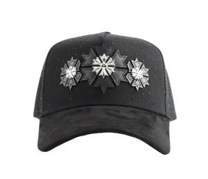 EL BARBAS HATS PLATINUM SNOWFLAKE BLACK SNAPBACK HAT ONLY! BARPLATSNOWFLAKE