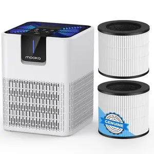 MOOKA M05 2 Packs of Filters, Air Purifier for Home Large Room 1250 Ft² H13 HEPA with 3-Stage Filtration Aromatherapy & Quiet Sleep Mode for Bedroom Office Living Room - Household Appliances