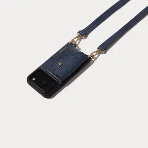 Remi Magnet Wallet Crossbody Phone Case - Indigo/Gold