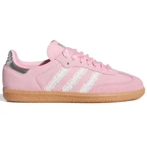 Adidas Samba OG Pink Ribbon Ruffle Stripe Silver Sneaker Authentic Original Athletic Sports Trainer Casual Everyday Shoe for Women & Girls sneaker girl
