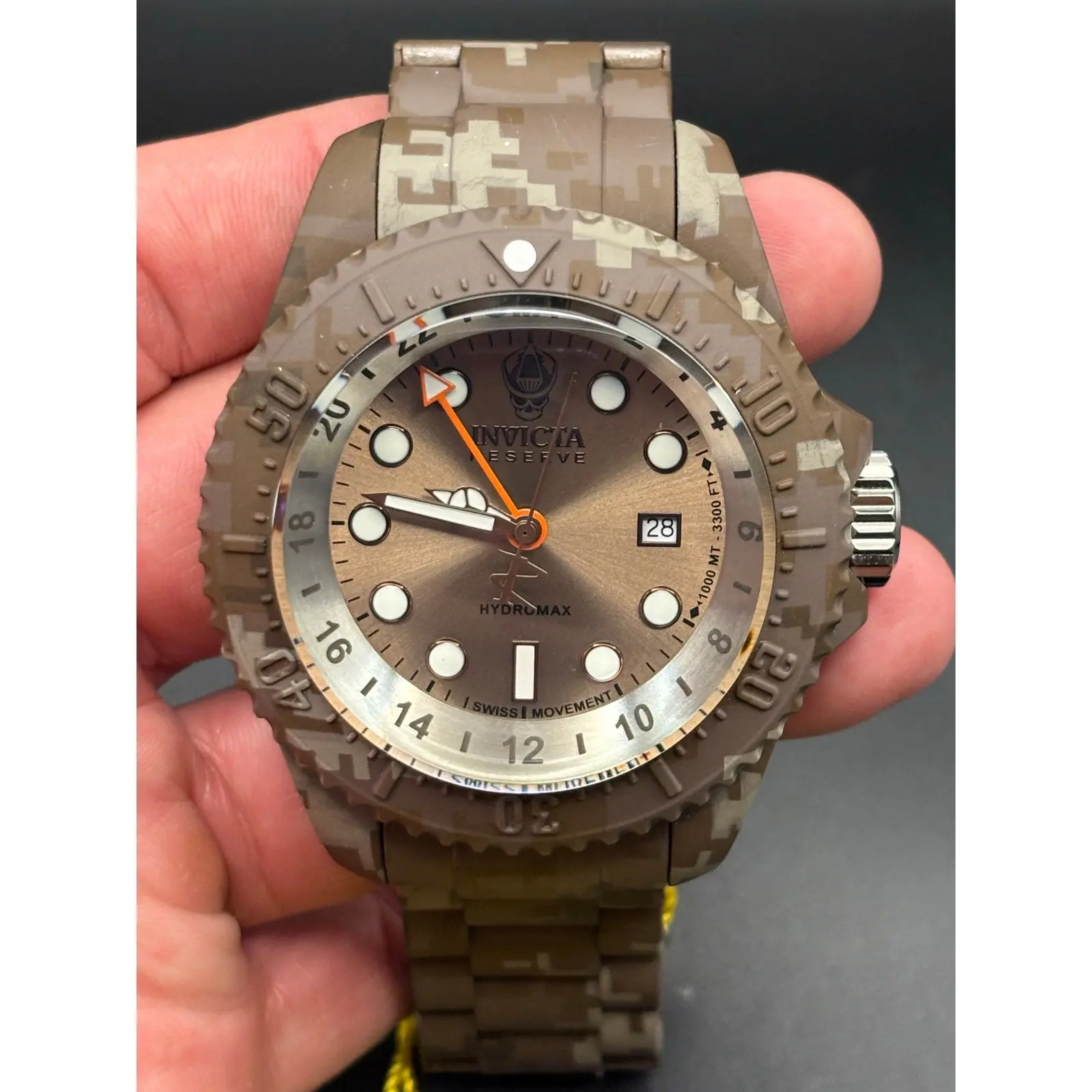 Invicta Reserve Hydromax GMT 45938 Swiss Movement 52mm Diver Men's Watch NIBWT