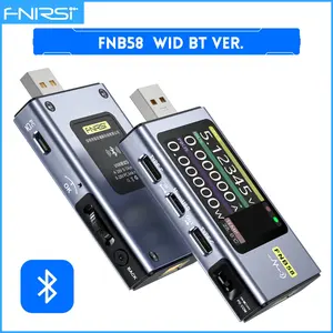 FNIRSI FNB58 USB Voltage and Current Tester with 2 Inch TFT LCD Display Integrated USB A Micro USB and Type C Ports for Monitoring Voltage Current Power and Resistance