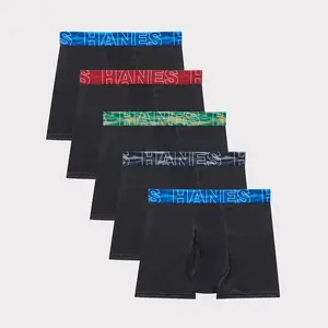 Hanes Moves Boys' Breathable Mesh Boxer Brief Underwear X-temp 5-pack Multi Pack Comfortable Fit Soft Stretch Fabric Bx88b5