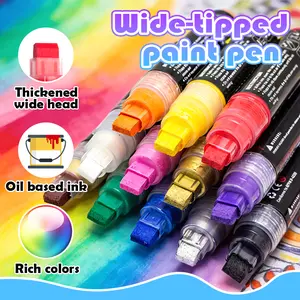 Paint pen (three-headed) glitter acrylic paint markers acrylic paint markers