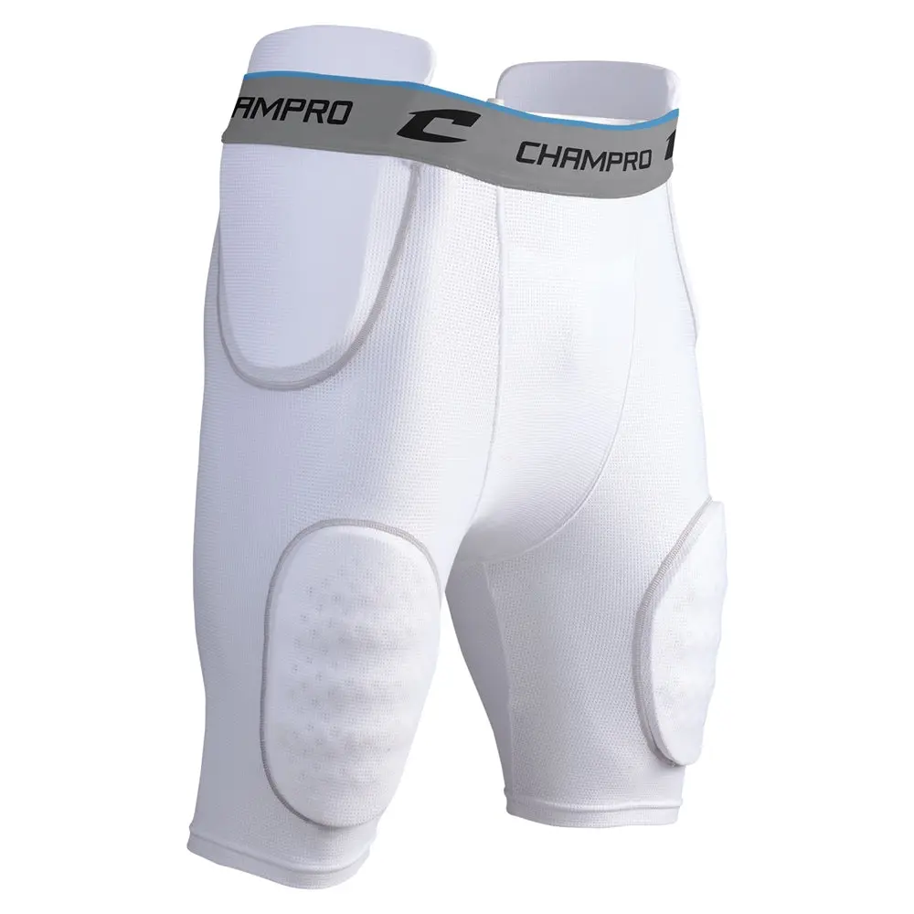 Champro Youth Formation 5-Pad Integrated Girdle - White/Grey