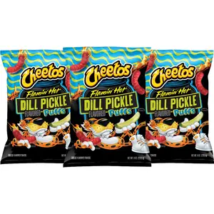 Cheetos Flamin' Hot Dill Pickle Puffs Bundle - 3 bag