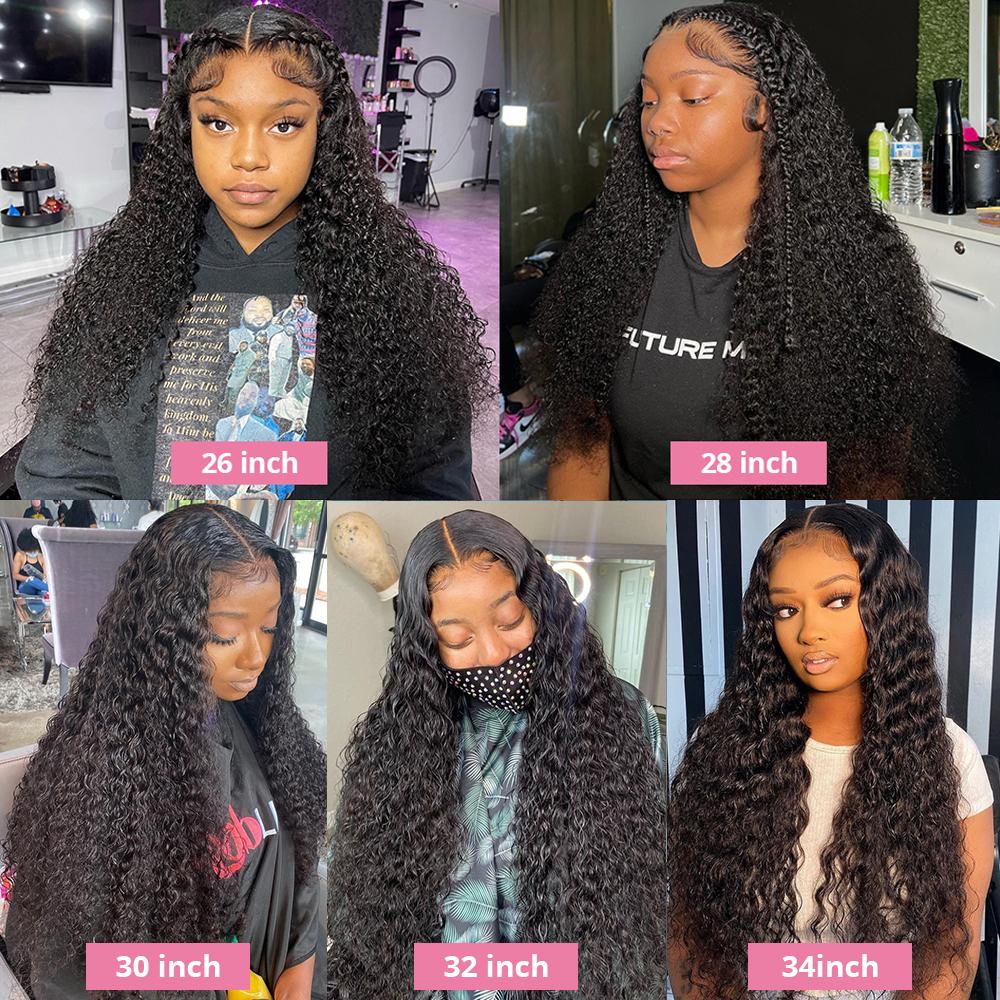 Bling Hair Water Wave 13x6 HD Lace Frontal Wig 30 32 Inch Transparent Lace Wig 13x4 13x6  Deep Wave Lace Frontal Human Hair Wigs For Women
