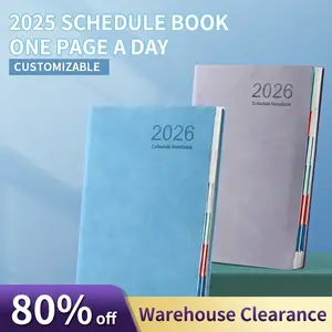 2026 New Daily Planner Notebook –A5 Leather Schedule Book with One Page Per Day, Monthly Tabs,Thick NoBleed Paper,Portable Organizer Journal for Work,School Personal Planning,Goal Tracking,Time Management Productivity Agenda for Students and Professionals