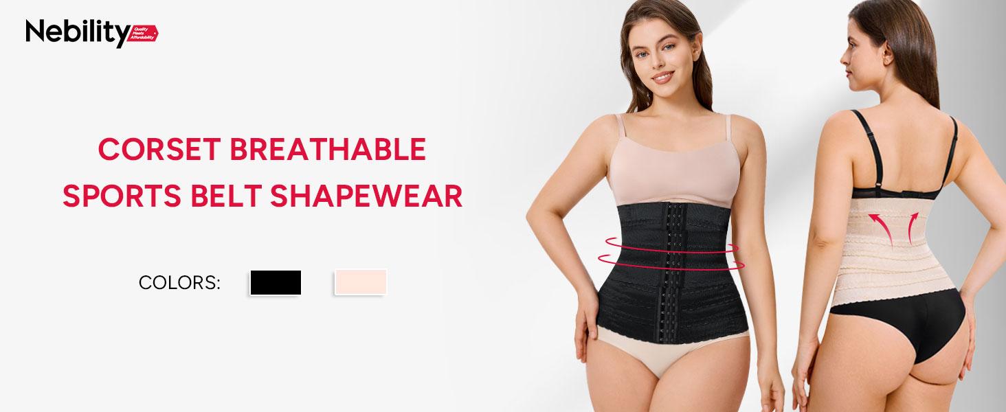 【Livestream Only】Nebility Kim K Women's Waist Trainer - Comfortable Adjustable Tummy Control, High Elasticity Flex Waistband, Multicolor Compression Shapewear Womenswear Basic SpringStatements 【Livestream Only】Nebility Kim K Women's Waist Trainer - Comfortable Adjustable Tummy Control, High Elasticity Flex Waistband, Multicolor Compression Shapewear Womenswear Basic SpringStatements