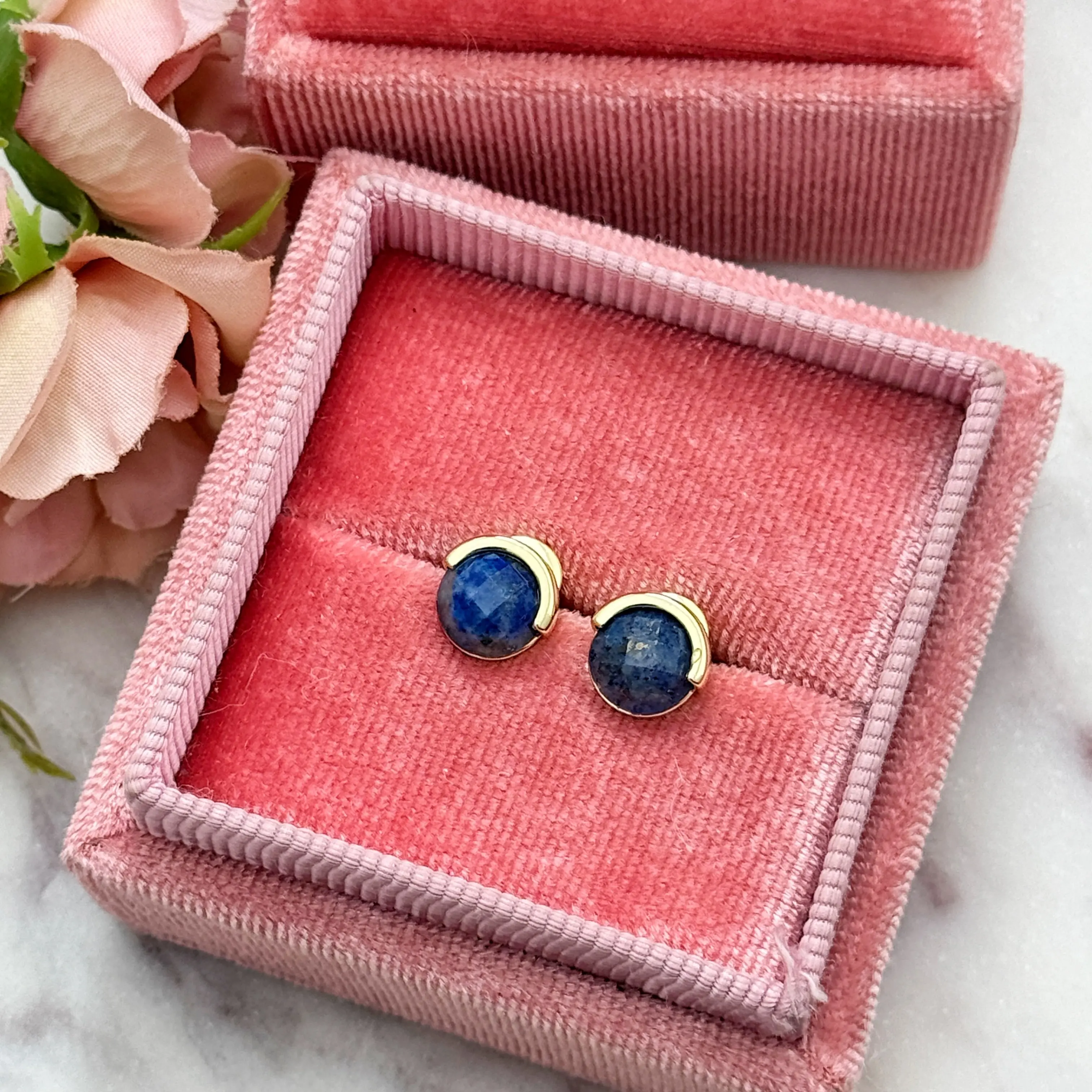 Women's Gold Filled Lapis Lazuli Teardrop Drop Earrings - Spiritual Gemstone Jewelry with Push Back Closure, Natural Stone of Truth and Wisdom, Gold Filled Jewelry, Spiritual Jewelry