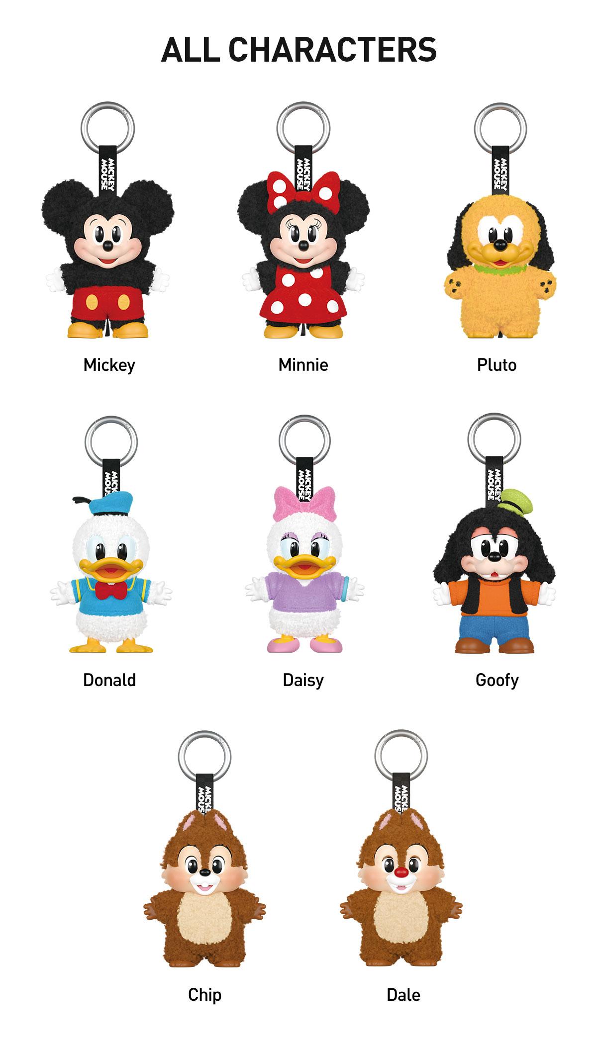 POP MART Mickey Family Cute Together Keychain Series Figures Blind Box, Collectible Toys,summerwins