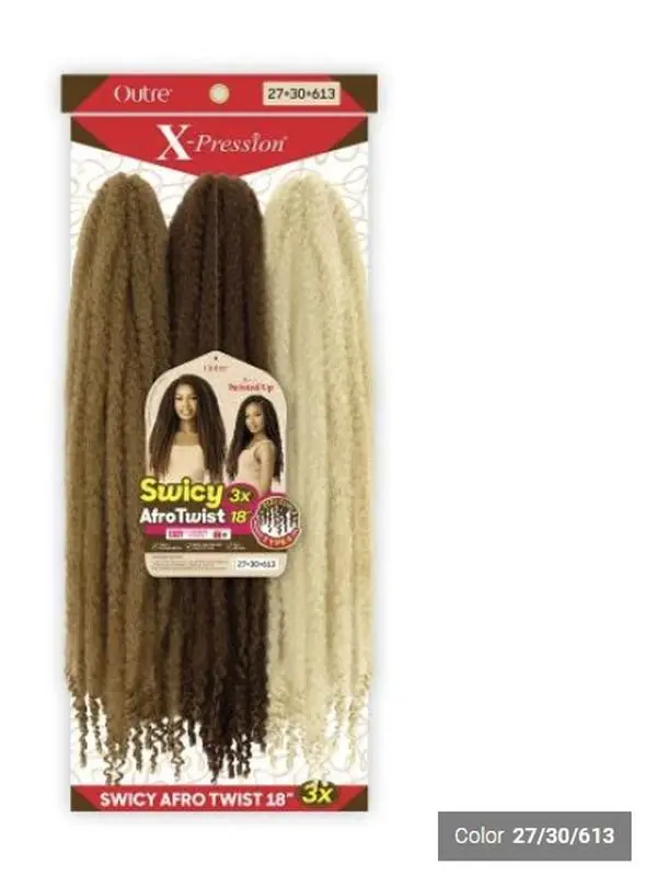 Outre Crochet Braids X-Pression Twisted Up 3X Swicy Afro Twist 18"
