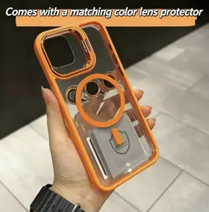 Apple magnetic phone case compatible with iPhone 17/16/15/14/13/12 (Max/Plus/Pro), featuring a MagSafe camera ring mount, military-grade protection, drop resistance, non-yellowing design, wireless charging cover, black silicone material