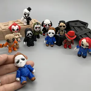 Mini Halloween Horror Figures- 3D Printed Halloween Desk Toys, Horror Decor Collectiblest