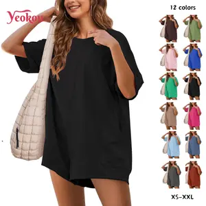 Yeokou Women's Oversized Athletic Jumpsuit Casual Romper Overall Workout Tee Hot Short Romper Yeokou Women's Oversized Athletic Jumpsuit Casual Romper Overall Workout Tee Hot Short Romper