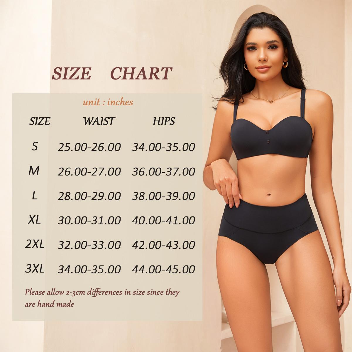 FINETOO Women's High Waist Seamless Underwear Plus Size Brief No Show Elastic Comfortable Panties 4 Pack S-XXXL Springtok  Tummy Control Soft Nylon Spandex Blend - Womenswear SpringStatements