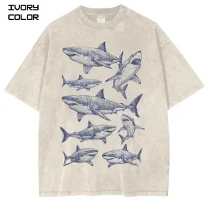 Shark Vintage 90s Tattoo Style Graphic Tee, Retro Ocean White Shark shirt, Ocean Summer Tee, Unisex Streetwear Tee, cotton crewneck shirt, Trending, Viral, Ocean Lovers Gift