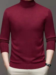 Men's Plus Size Turtleneck Slim Fit Sweater