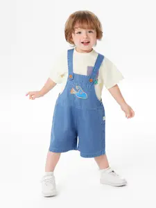 【CICIIBEAR】Summer baby pants, boys' denim overalls, children's casual shorts, girls