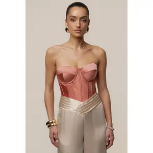 Salmon Adore Me Satin Corset