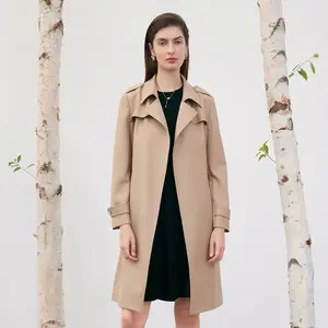 Sophisticated British-Inspired Mid-Length Wool Overcoat