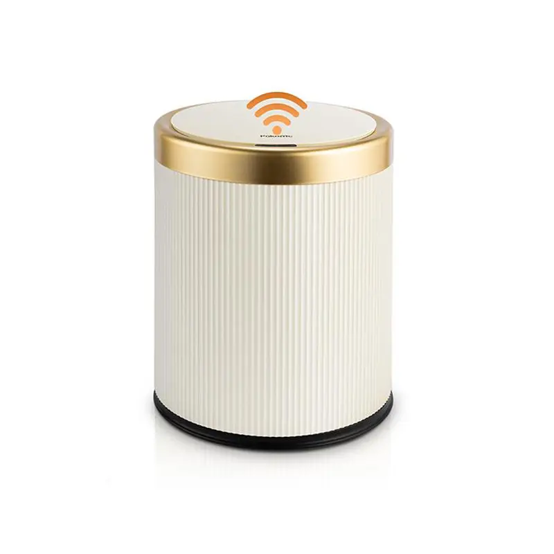 Pukomc Motion Sensor Trash Can with Lid, 3.5 Gallon Touchless Trash Bin, Automatic Waterproof Bathroom Garbage Can, Large Capacity Odor Control Advanced Sensing Technology Stylish Beige summerwins,dorm essentials,home essentials homeessentials