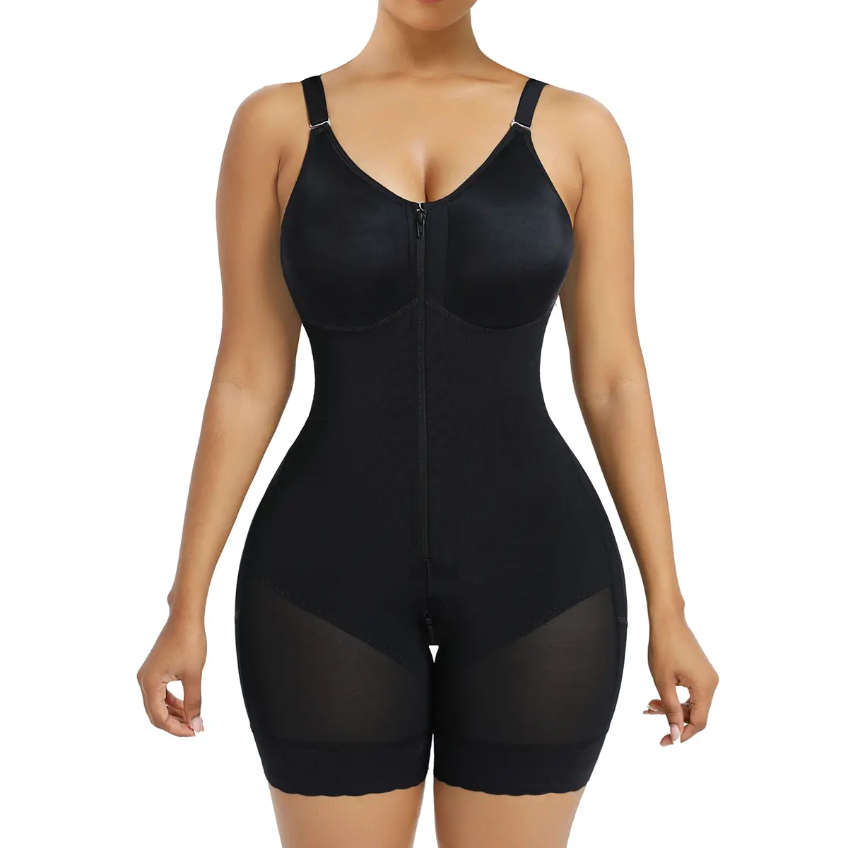 Women’s YIANNA Fajas Colombianas shapewear  Tummy Control Butt Lifter Shaper with Zipper Crotch detachable shoulder strap Basic