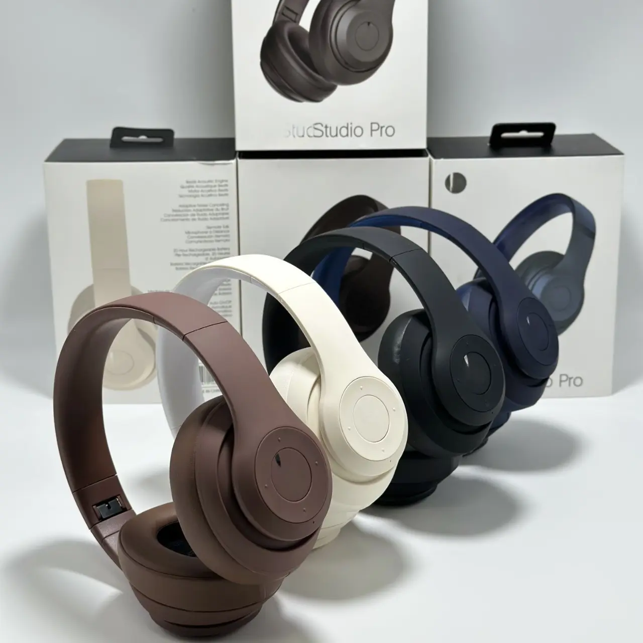 new StudioPro Premium Wireless Over-Ear Headphones - 40-Hour Battery Life, deliver premium sound with lossless audio via USB-C.  Clear voice calls thanks to noise-filtering microphones for crisp communication.