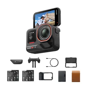 Insta360 Ace Pro 2 Flash Print Bundle - 8K Waterproof Action Camera Co-Engineered with Leica, 1/1.3" Sensor, Dual AI Chip, Leading Low Light, Xplorer Grip Pro Kit for Street Photography