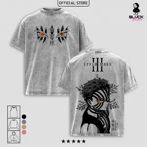 Akaza Upper Moon Rank 3 Demon Slayer Kimetsu no Yaiba Washed T-Shirt, Tanktop, Sweatshirt and Hoodie Oversize Unisex, Heavy Cotton Casual Streetwear Vintage Urban Outfit Fashion Clothes Top Anime Fans for Men and Women