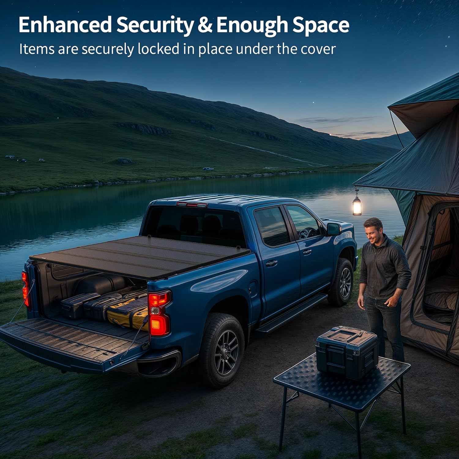 5.5 Ft Hard Bed [Fits 2015-2026 Ford F-150] Hard Quad Fold Truck Bed Tonneau Cover