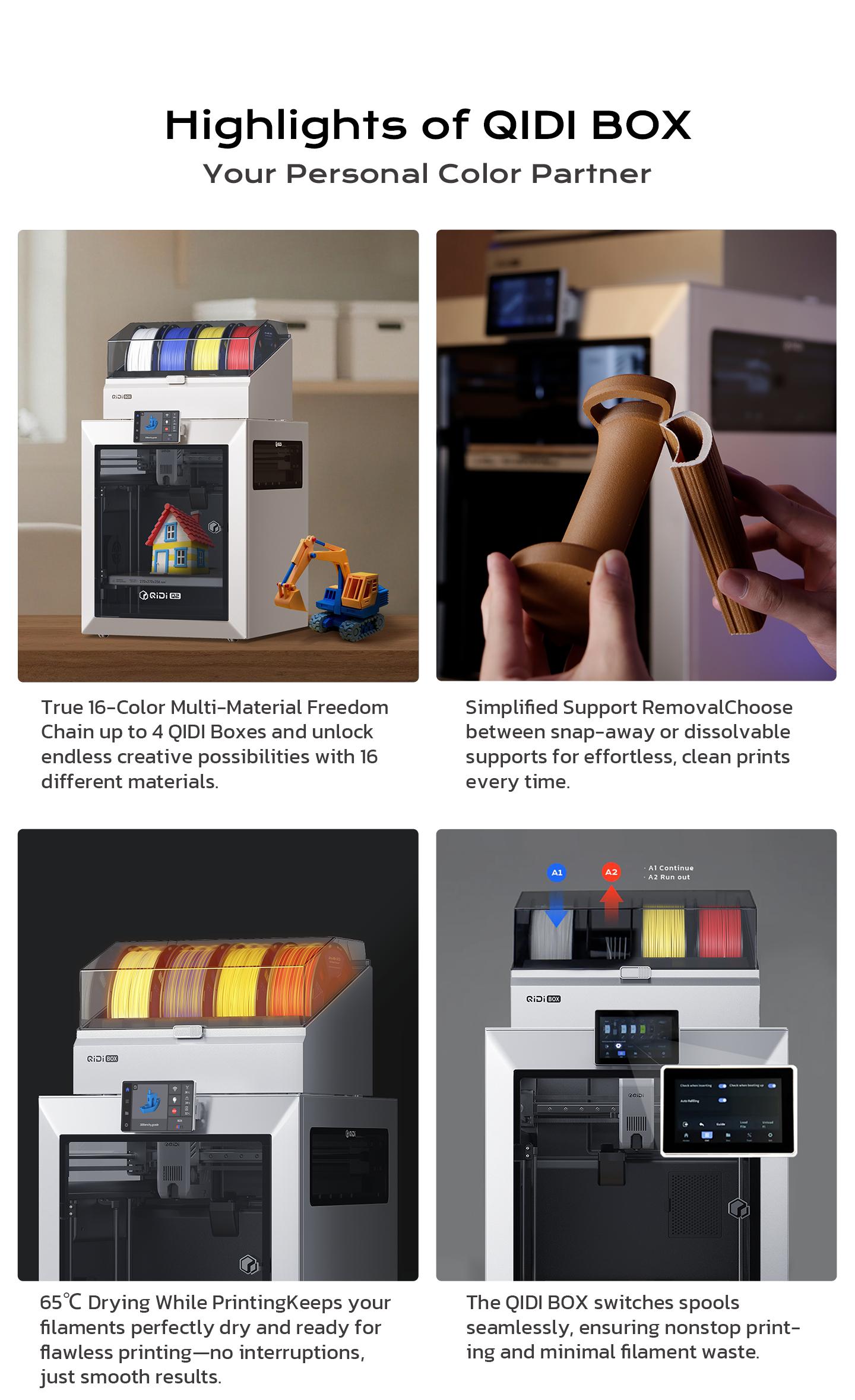 QIDI Q2 3D Printer, New for 2025, Supports Multi-Color and Multi-Material Special Printing, high Speed & Precision, 65°C Heating Chamber, AI Camera, Enclosed CoreXY, 270 x 270 x 256 mm Build Volume