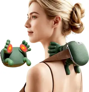 Neck Massager, Shiatsu Neck and Back Massager with Heat, 4D Kneading Simulated Human Hand Design Electric Deep Tissue Massage, Portable Body Massager for Shoulder, Pain Relief & Muscle Relax