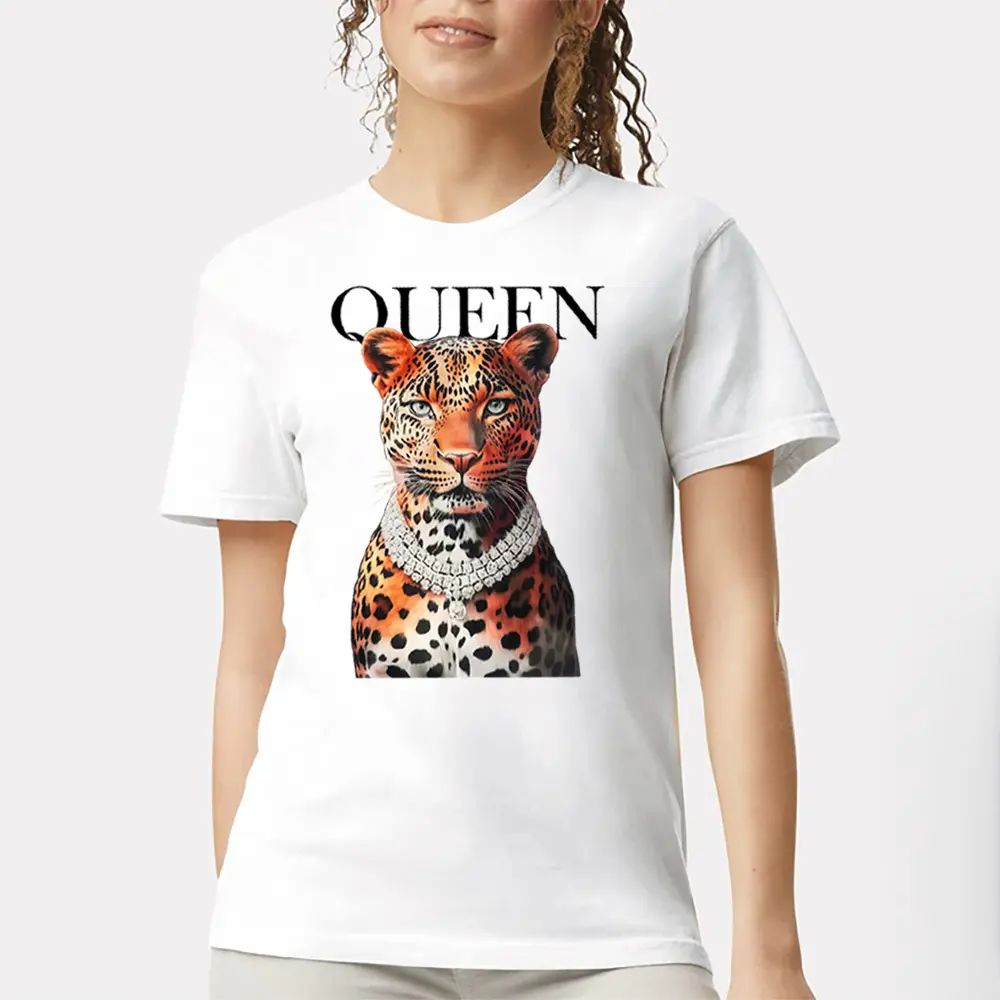 Women's Leopard Graphic Top - Casual Streetwear Women's Clothes, Animal Theme Graphic Tops, Tshirt, Leopard Print, T Shirts, Lady, Fashion Apparel