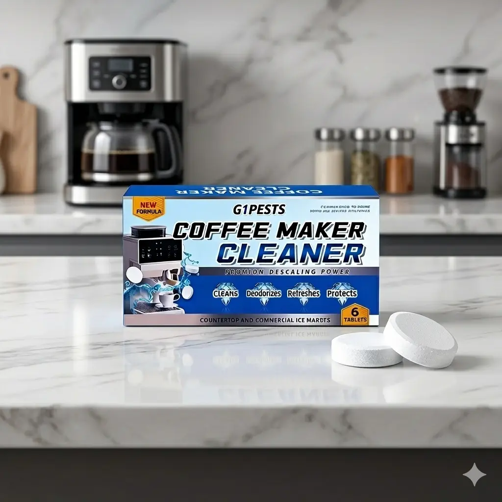 Coffee Machine Descaling Tablets - 6-Pack All-in-1 Advanced Clean Solution with Scale Removal Power, Odor Neutralizing Machine Cleaner Tabs for Drip, Espresso Makers, Cleaning Solution