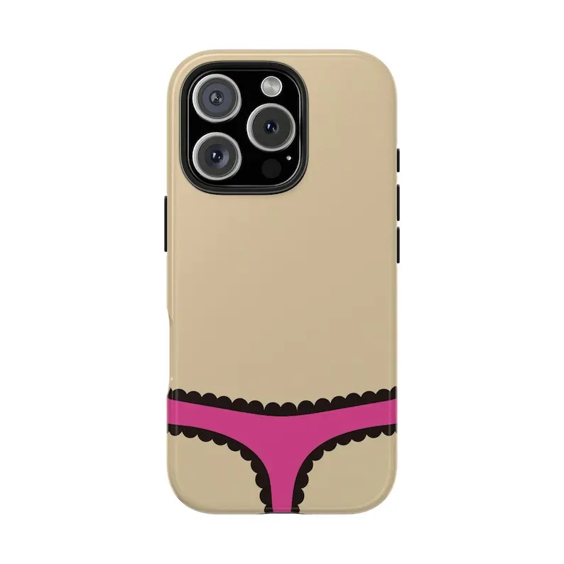 Funny Thong Handheld Smartphone Case - Durable Shockproof Rubber Cover with Wireless Protection, Unique Funny Gifts Accessories for Valentine's Day Iphone 15 Gifting, Mobile Phone Accessories