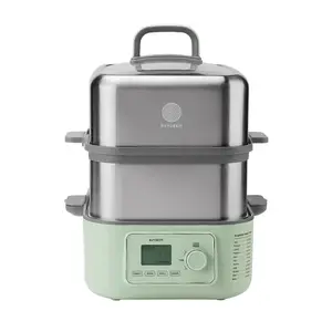 BUYDEEM 14L Large Electric Steamer Cooker with Double Layer, Multi-functional Food Steamer & Stew Pot, No Utensil Restriction, Model G67
