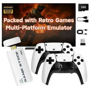 Upgraded Retro Gaming Console, Nostalgia Game Stick Pro, Classic Video Games with HDMI, 20,000+ Games and 23 Emulators, Upgraded Dual 2.4G Wireless Controllers. 64GB