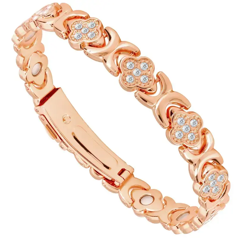 Copper Bracelets for Women Pure Copper Magnetic Bracelet with 3500 Gauss Effective Magnets Trendy Stack Bangle Stretch Bangle Modern Fashion Accessories Jewelry Christmas Gift