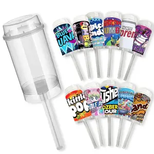 10 Pack Push-Up Storage Containers with Decorative Wrap Labels