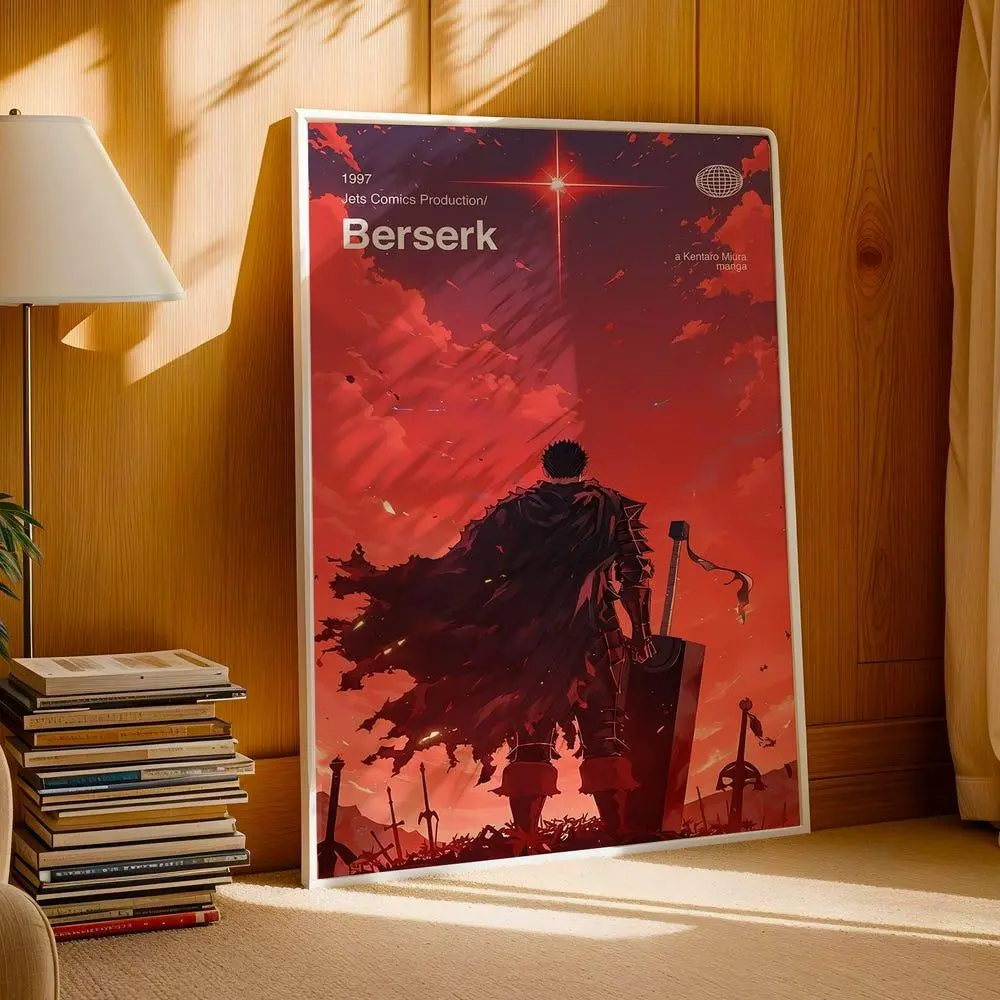 Berserk Anime Wall Art - Guts Dragonslayer Vintage Poster