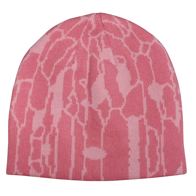 Tree Bark Skull Cap in Pink