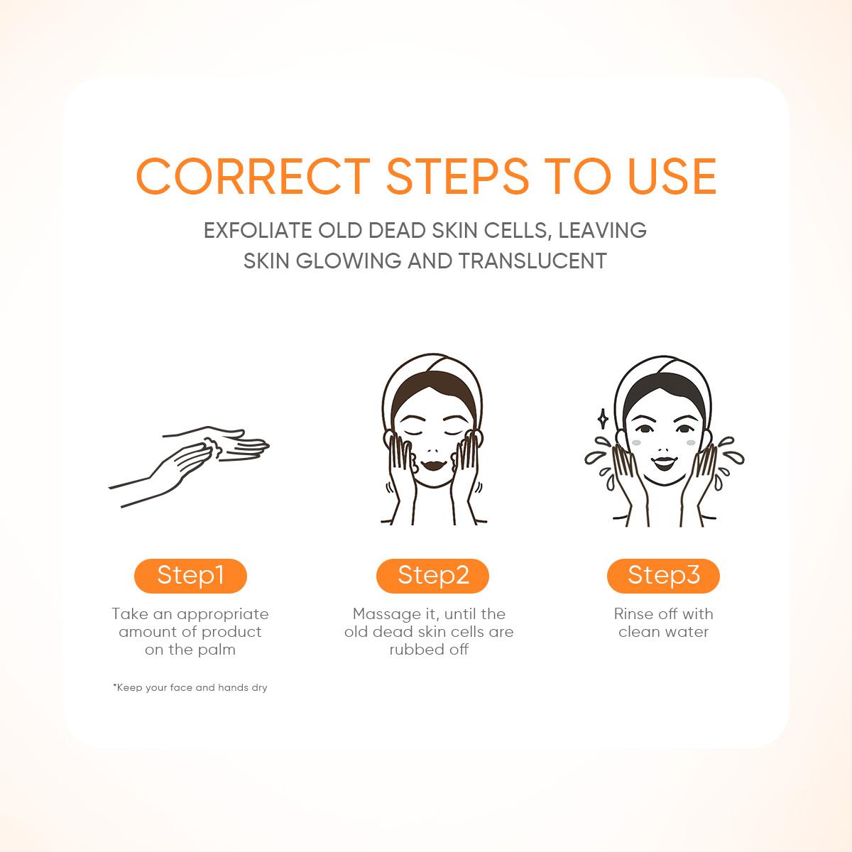 GMEELAN Orange Enzymes Exfoliating Gel 50G+50G - Enzyme-Infused for Radiant Skin Repair & Smoother Complexion