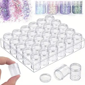 30PCS Small Storage Container for Beads Seeds Glitter Rhinestones Bead Organizer Diamond Painting Storage Containers Portable Bead Art Organizer Case with Lids for Crafts, Jewelry DIY