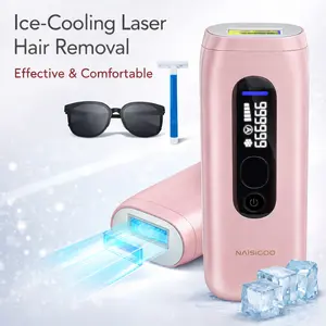 NAiSiGOO Pro Laser Hair Removal Ice Cooling, Painless IPL Laser Hair Removal Device At-Home Permanent ipl device Portable IPL Smooth Comfort IPL Hair hair remival